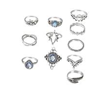 WRITWAA 11Pcs Vintage Knuckle Rings Unique Stackable Finger Jewelry with Detailed Occasions Durable and Comfortable Wear for Women