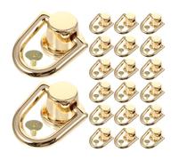 WRITWAA 12 Pair Universal Fit Alloy D-Ring with Finely Polished Surface and Rounded Edges, Secure Strap Attachment Hardware for Purse and Wallet Making, Portable Tiny D-Rings Shackle