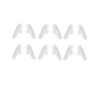 WRITWAA 12 Pairs Slip Silicone Eyeglasses Nose Pads Oval Slot Design for Enhanced Comfort and Support Allergy to Glasses Irritation White