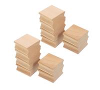 WRITWAA 12 Pcs Grooved Beech Wood Stamp Blocks Carving Material for DIY Crafting Scrapbooking and Handbook Stamp Making Precision Wooden Embellishments for Custom Seal Creation