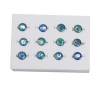 WRITWAA 12 Pcs Thermochromic Chinese Zodiac Finger Rings for Women Color Changing Delicate Rings with High Polish Finish Stylish Accessories for Parties Birthdays and Daily Wear