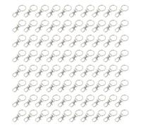 WRITWAA 120pcs Lobster Clasps Keychain Connection Buckles Stainless Steel Silver Sturdy Easy to Install Multifunctional for DIY Jewelry Making
