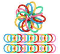 WRITWAA 120pcs Plastic Binder Supplies Colorful Planner Binding Rings Effortless Operation Categorize Paperwork Office Organization