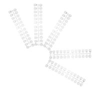 WRITWAA 120pcs Plastic Nail Color Display Palette with Stable Flat Bottom and Square Flat Bead Shape, Portable Manicure Color Sample Board for Salon and DIY Nail Professionals