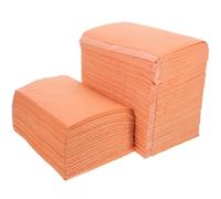 WRITWAA 125pcs Manicure Desk Pad Disposable Clean Pads Nail Art Hand Pulp Material Orange Nail Tech Cushion Protects Desktop Keeps Table Clean for Manicure Salon
