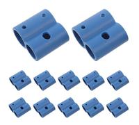 WRITWAA 12pcs 8-Shaped Pipe Connector Clamps for Commode Chair Tube Replacement, Wheelchair Seat Riser Bracket Clips Compatible with 27.5mm/22mm Inner Diameter, Bathroom Mobility Aid Parts