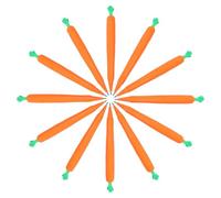 WRITWAA 12pcs Carrot Shaped Mechanical Pencils Lightweight Plastic Body with Comfortable Grip for Back to School Creative Writing and Drawing Stationery