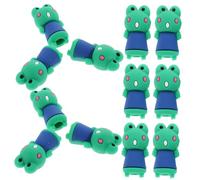 WRITWAA 12pcs Cartoon Pencil Caps for Elastic Pencil Protective Lids and Extenders Practical Writing Tool Covers Fun Stationery for Students Suitable