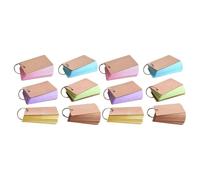 WRITWAA 12pcs Colored Index Cards: Multicolor Study Notecard - Pocket Flashcards - Blank Index Cards for DIY Study Sets Math Facts & Science Terms