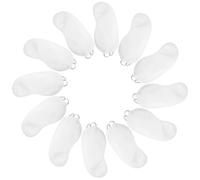 WRITWAA 12pcs Disposable White Eye Protection Masks Made of Comfortable Polyester, Preventing Moving Or Falling, for Meetings and Camping, Portable Creative Eye Covers for Computer