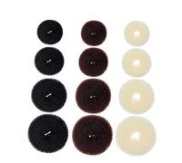 WRITWAA 12pcs Donut Bun Maker Chignon Maker for Girls Women Hair Ropes for Casual Party Outfits