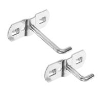 WRITWAA 12pcs Heavy Duty Iron Pegboard Hooks Set, Includes 25Mm and 50Mm Silver Garage Peg Hooks for Craft Room Organizers and Storage, Multipurpose Pegboard Hanging Accessories for