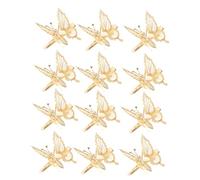 WRITWAA 12pcs Hollow Butterfly Hair Clips Set Vibrant Metallic Barrettes for Women Lightweight Hairpins for Parties Cosplay and Everyday Use