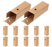 WRITWAA 12pcs Kraft Paper Cosmetic Boxes Lipstick Wrapping Box Space-saving Compact Portable Design Khaki Colour for Aromatherapy Products and Essential Oil Packaging