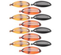 WRITWAA 12pcs Large Banana Hair Clip for Thick Hair Double Comb Fish Clip with Strong Grip Black for Everyday Ponytail and Styling