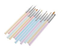 WRITWAA 12Pcs Nail Art Brush Set Professional Liner Brushes for Detailed Nail Art Designs for Home Salon and Nail Salon Use for Beginners and Experts