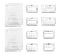 WRITWAA 12pcs Plastic Envelope Addressing Drawing Templates for Precision Letter Alignment and Wear-Resistant Use, Suitable for Card Paper Lettering and Professional Applications