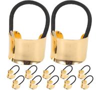WRITWAA 12pcs Ponytail Cuff: Vintage Metal Hair Ties - Glossy Elastic Ponytail Holders For Women - Stylish Hair Accessories For Daily And Holiday Styling