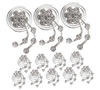 WRITWAA 12pcs Silver Spiral Hair Clips Rhinestones for Brides Elegant Wedding Hair Accessories for Parties and Special Occasions