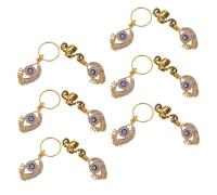 WRITWAA 12pcs Snake-shaped Braided Hair Ring Jewelry Spiral Braid Cuff for Dreadlocks Evil Eye Hair Pendant Accessory Dreadlock Beads for Braiding Christmas Charms for Women