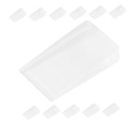 WRITWAA 12PCS Transparent PVC Furniture Leveling Shims Adjustable Plastic Wedges for Uneven Floors Doors Tables Chairs Cabinets Sturdy Wear-Resistant Blocks Easy Install