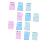 WRITWAA 12pcs Upturning Coil Notepad Portable Simple A7 Spiral Notebook with Binder Ring Design and Blank Paper, Creative Stationery for School Supplies and Students Random Color