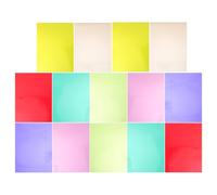 WRITWAA 14 Sheets Colored Reading Overlays for Dyslexia and Visual Stress Relief, A4 PVC Plastic Sheets with Eye Tracking and Shape Maintenance, for Classroom and Students