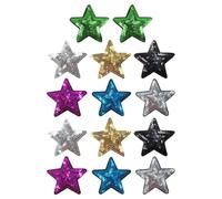 WRITWAA 14pcs Sequin Star Design Patches for Clothing Fine Workmanship and Decorative Style, Suitable for DIY and Tailor Shop Use, Assorted Colour Sewing Patches for Handicrafts and Hair