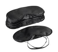 WRITWAA 15pcs Black Polyester Sleep Mask Eye Cover Blindfold for Sleeping with Lightweight Design and Cold Or Hot Therapy, for Hotel and Meeting Use