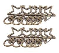 WRITWAA 15pcs Creative Golden Zinc Alloy Key Chains with Easy to Open and Close Metal Lobster Clasps for Making Pendant and Daily Needs Accessories