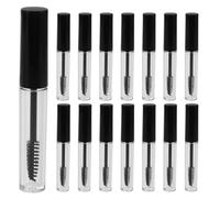 WRITWAA 15pcs Empty Mascara Tube with Eyelash Wand, 3ml Mini Eyelash Cream Container Bottle, Plastic Mascara Bottles with Lid for Essential Oil Brow Beauty Use