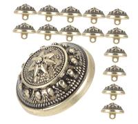 WRITWAA 15pcs Retro Alloy Suit Buttons for Coats Jackets Vintage Style British Design Decorative Sewing Buttons for Crafts DIY Fashion Accessories