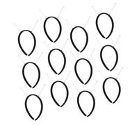 WRITWAA 15pcs Spring Hairbands DIY Black Elastic Headbands for Women Girls School Party Comfortable Hair Accessories