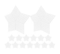 WRITWAA 15pcs Star Shaped Plastic Canvas Sheets for DIY Cross Stitch Projects and Home Knitting, White Plastic Mesh Craft Fabric Sheets that Maintain Shape and Ensure a Clean Finish