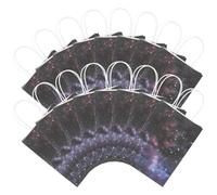 WRITWAA 16pcs Outer Space Bags Party Goodies Bag Paper Material Delicate Shape Beautiful Look Unique Fashionable Design Great Visual Experience Not Easy to Deform for Outer Space Themed