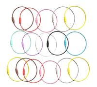 WRITWAA 16pcs Stainless Steel Wire Keyrings with Connectors Designed to Protect E-Tags from Getting Wet and Easy to Add Or Remove Keys for Travel and Random Color