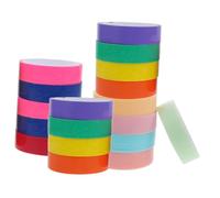 WRITWAA 18 Rolls Colored Adhesive Tapes DIY Decorative Sticky Tape Stress Relief Sticky Ball for Crafts Packaging