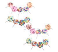WRITWAA 18pcs Rainbow Lollipop Charms for Jewelry Making Cute Colorful Pendant Ornaments for DIY Necklaces Bracelets Fade-resistant Candy Accessories for Party Decorations and Themed
