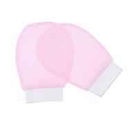 WRITWAA 1Pair Exfoliating Bath Gloves for Smooth Skin Pink Shower Towels Lightweight Body Scrubber for Deep Cleansing for Oily Dry Skin Comfortable Non Slip Design