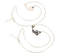 WRITWAA 1Pair Tai Chi Koi Fish Necklaces for Couples Unique Matching Pendants Durable Jewelry for Girlfriend Friendship Necklaces Romantic Accessory Design