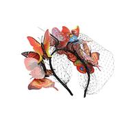 WRITWAA 1Pc Chic Butterfly Veil Headband for Women Elegant Party Accessory for Weddings Birthdays and Special Occasions Stunning Hair Band for Brides and Celebrations Unique present for