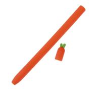 WRITWAA 1pc Chic Carrot Shape Silicone Pen Case Anti-slip Protective Cover for Compatible Touchscreen Stylus Sleeve Cartoon Design Material
