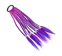 WRITWAA 1pc Children Wig Braids Headdress Fake Braid Wig Decor Kids Hair Accessory Xb01 Bright Blue and Red Real Hair Feel Look Year-round Fashion Fun