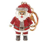 WRITWAA 1pc Christmas Santa Clause Keychain Alloy Bag Pendant for Keys for Holiday Gifting and Decorative Use