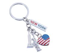 WRITWAA 1pc Independence Day Key Pendant Creative Portable Suitcase Charm Unique Statue of Design Stylish Bag Ornament for Travel Decoration