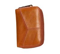 WRITWAA 1pc Multi-Function Pu Wallet for Change Cards Vintage Zipper Bag Card Slots Compact Leather Purse for Friends Special Occasions