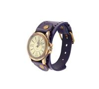 WRITWAA 1PC Retro Genuine Cowhide Wrist Watch for Women Vintage Roman Design Stylish Quartz Bracelet Watch Blue for Casual Wear and Special Occasions