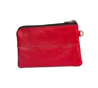 WRITWAA 1pc Retro Zipper Wallet for Men Multi-Functional Money Bag Pouch Red for Business Travel Daily Use Stylish Handbag for Cards Notes