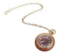 WRITWAA 1pc Sandalwood Pocket Watch Roman Numerals Vintage Quartz Mechanical Accessory for Men and Women for Birthdays and Anniversaries Style