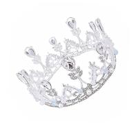 WRITWAA 1pc Shiny Rhinestone Crown Headdress Birthday Party Photo Prop for Elegant Crystal Design for Cosplay and Costume Events Durable and Chic Accessory